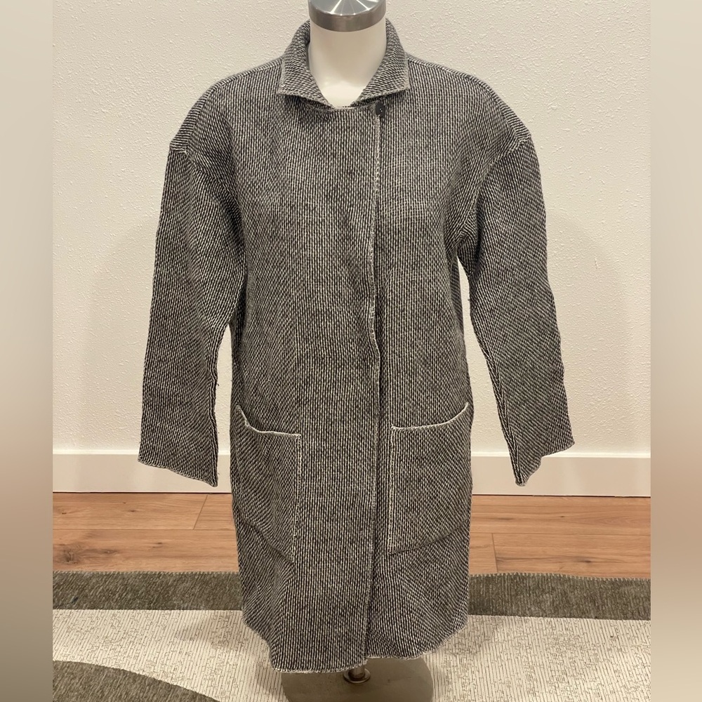 Eileen Fisher Medium Textured Cotton Sweater Coat, Medium. Like- New. - Picture 9 of 14
